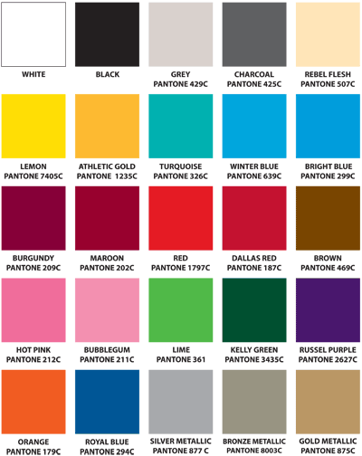 Ink Colors Chart